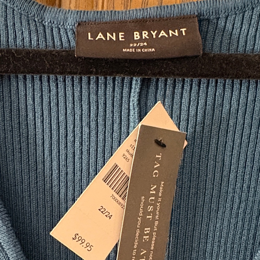 Teal V‑Neck Ribbed Knit Dress - Picture 2 of 7